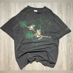 Vintage 90s Nature rainforest frog graphic T t-shirt men’s XL rainforest reptile